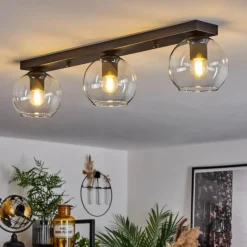 hofstein Suspension Verre 15 cm Koyoto Clair, 3 lumières