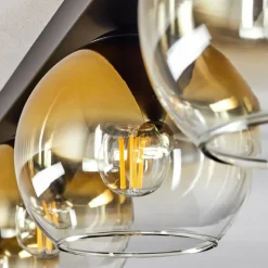 hofstein Suspension Verre 15 cm Koyoto Or, Clair, 3 lumières