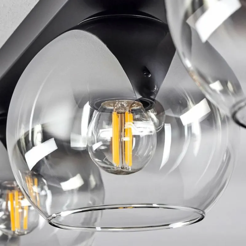 Suspension Verre Fumé-hofstein Suspension Verre 15 cm Koyoto Chrome, Clair, Fumé, 3 lumières