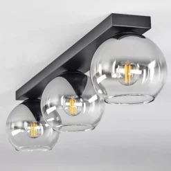 Suspension Verre Fumé-hofstein Suspension Verre 15 cm Koyoto Chrome, Clair, Fumé, 3 lumières