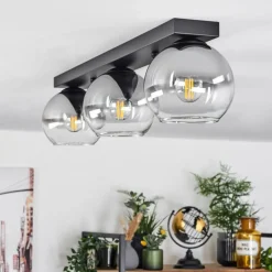 Suspension Verre Fumé-hofstein Suspension Verre 15 cm Koyoto Clair, Fumé, 3 lumières