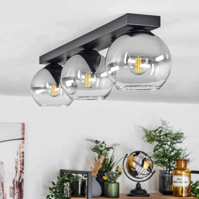 Suspension Verre Fumé-hofstein Suspension Verre 15 cm Koyoto Clair, Fumé, 3 lumières