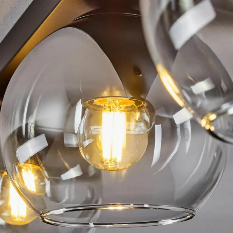 Suspension Verre Fumé-hofstein Suspension Verre 15 cm Koyoto Clair, Fumé, 3 lumières