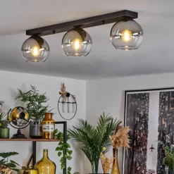 Suspension Verre Fumé-hofstein Suspension Verre 15 cm Koyoto Clair, Fumé, 3 lumières