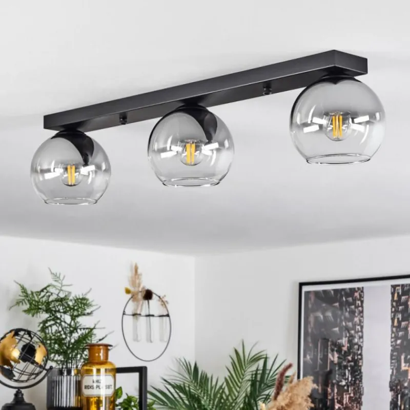 Suspension Verre Fumé-hofstein Suspension Verre 15 cm Koyoto Clair, Fumé, 3 lumières