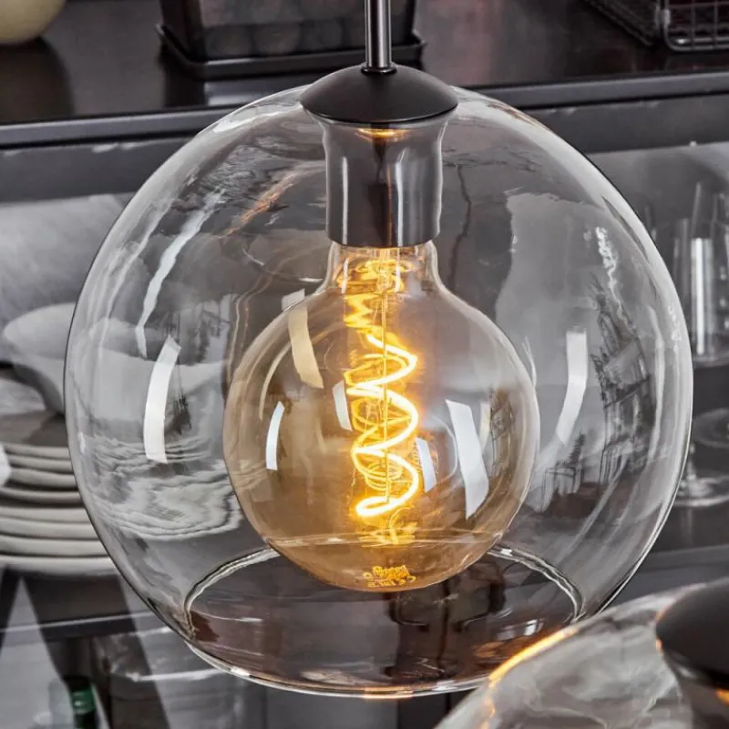 hofstein Suspension Verre 25 cm Koyoto Clair, 2 lumières