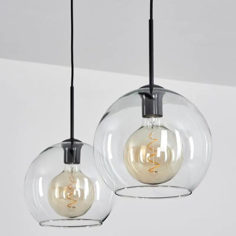 hofstein Suspension Verre 25 cm Koyoto Clair, 2 lumières