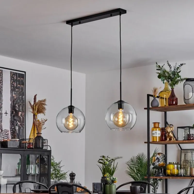 hofstein Suspension Verre 25 cm Koyoto Clair, 2 lumières