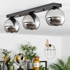 Suspension Verre Fumé-hofstein Suspension Verre 15 cm Koyoto Chrome, Fumé, 3 lumières