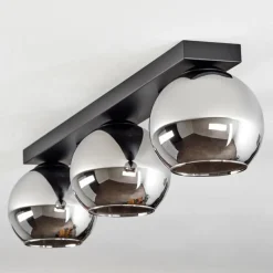 Suspension Verre Fumé-hofstein Suspension Verre 15 cm Koyoto Chrome, Fumé, 3 lumières