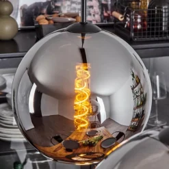 Suspension Verre Fumé-hofstein Suspension Verre 25 cm Koyoto Chrome, Fumé, 2 lumières