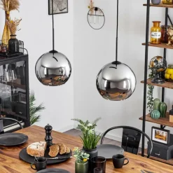 Suspension Verre Fumé-hofstein Suspension Verre 25 cm Koyoto Chrome, Fumé, 2 lumières