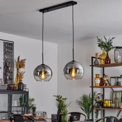 Suspension Verre Fumé-hofstein Suspension Verre 25 cm Koyoto Clair, Fumé, 2 lumières