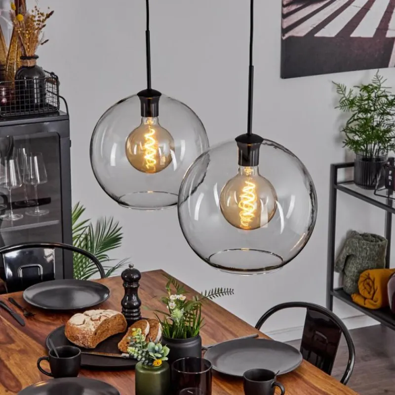 hofstein Suspension Verre 30 cm Koyoto Clair, 2 lumières