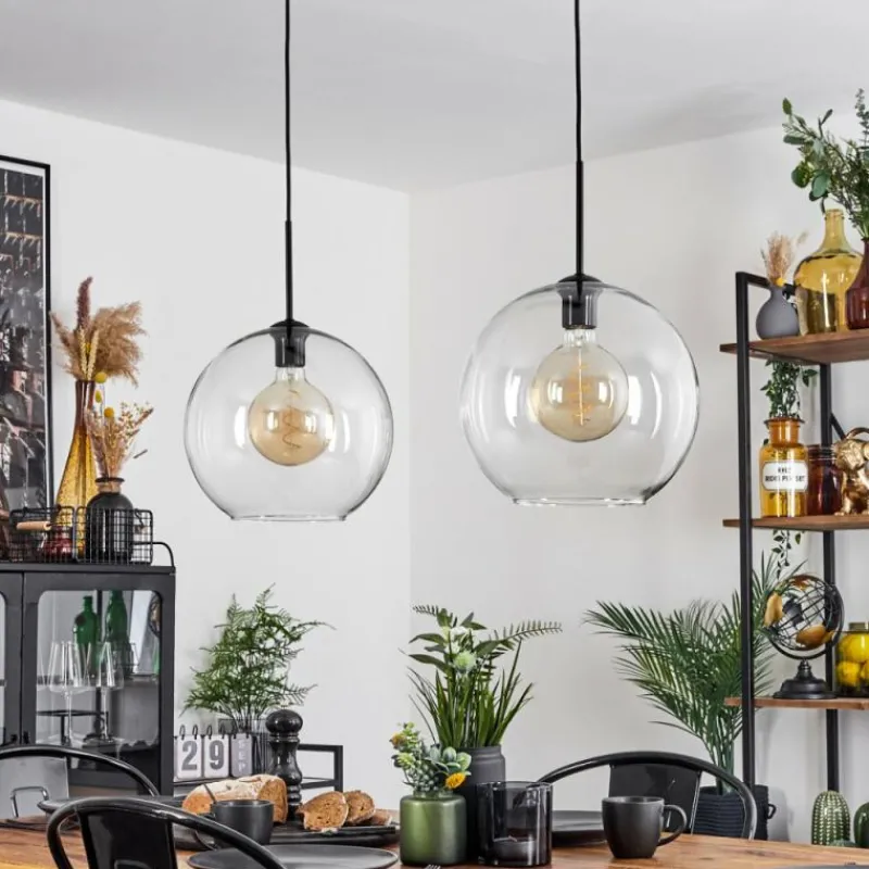 hofstein Suspension Verre 30 cm Koyoto Clair, 2 lumières