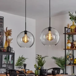 hofstein Suspension Verre 30 cm Koyoto Clair, 2 lumières