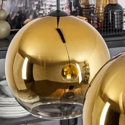 hofstein Suspension Verre 30 cm Koyoto Or, Clair, 2 lumières