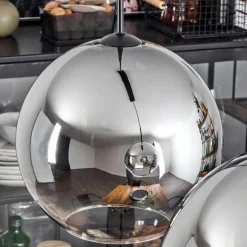 Suspension Verre Fumé-hofstein Suspension Verre 30 cm Koyoto Chrome, Clair, Fumé, 2 lumières