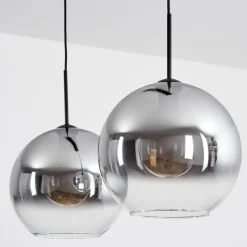 Suspension Verre Fumé-hofstein Suspension Verre 30 cm Koyoto Clair, Fumé, 2 lumières