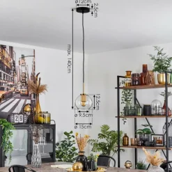 hofstein Suspension Verre 15 cm Koyoto Or, 1 lumière