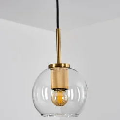 hofstein Suspension Verre 15 cm Koyoto Or, 1 lumière