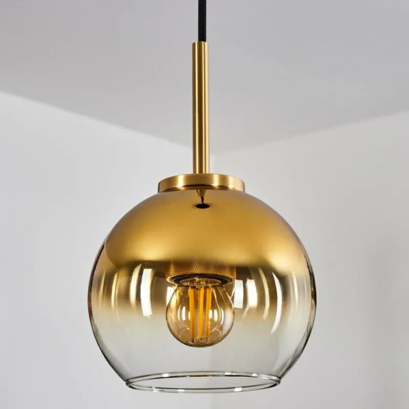 hofstein Suspension Verre 15 cm Koyoto Or, Noir, 1 lumière