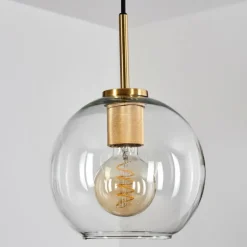 hofstein Suspension Verre 20 cm Koyoto Or, Noir, 1 lumière