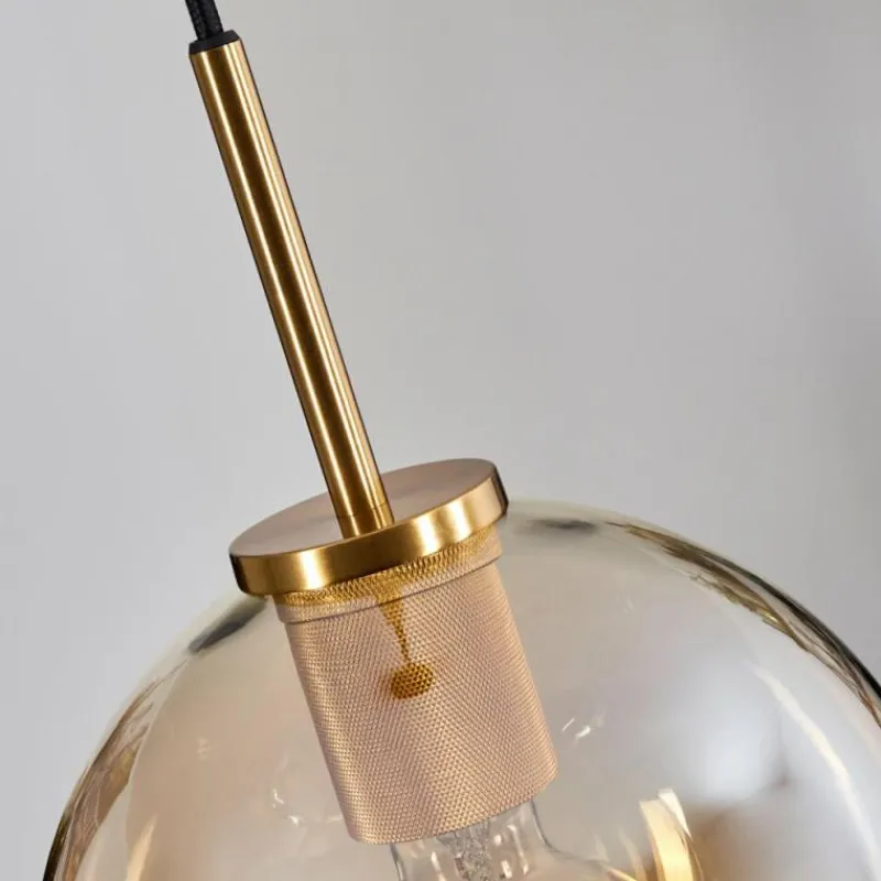 hofstein Suspension Verre 20 cm Koyoto Or, Noir, 1 lumière