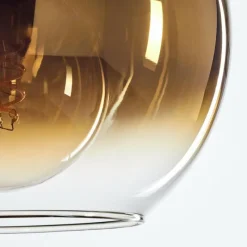 hofstein Suspension Verre 20 cm Koyoto Or, Noir, 1 lumière