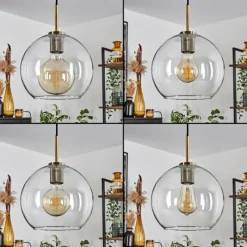 hofstein Suspension Verre 25 cm Koyoto Vieux laiton, 1 lumière