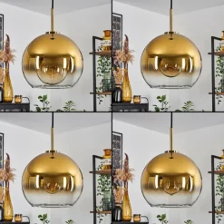 hofstein Suspension Verre 25 cm Koyoto Vieux laiton, 1 lumière