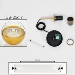 hofstein Suspension Verre 25 cm Koyoto Vieux laiton, 1 lumière