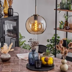 hofstein Suspension Verre 25 cm Koyoto Vieux laiton, 1 lumière