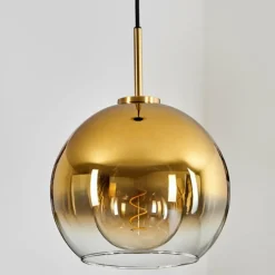 hofstein Suspension Verre 25 cm Koyoto Or, Noir, 1 lumière