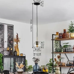 hofstein Suspension Verre 15 cm Koyoto Vieux laiton, 1 lumière