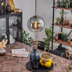 hofstein Suspension Verre 20 cm Koyoto Vieux laiton, 1 lumière