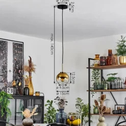 hofstein Suspension Verre 15 cm Koyoto Vieux laiton, 1 lumière