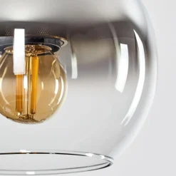 Suspension Verre Fumé-hofstein Suspension Verre 15 cm Koyoto Vieux laiton, 1 lumière