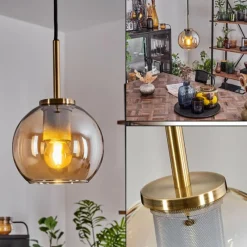 hofstein Suspension Verre 15 cm Koyoto Vieux laiton, 1 lumière