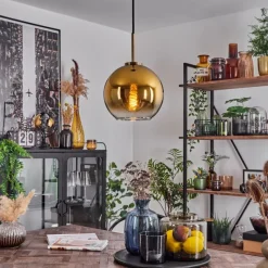 hofstein Suspension Verre 20 cm Koyoto Vieux laiton, 1 lumière