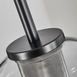 hofstein Suspension Verre 15 cm Koyoto Acier inoxydable, Noir, 1 lumière