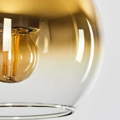 hofstein Suspension Verre 15 cm Koyoto Acier inoxydable, Noir, 1 lumière