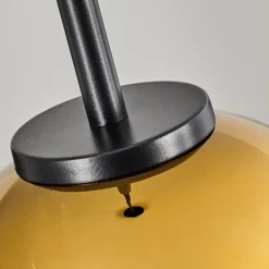 hofstein Suspension Verre 15 cm Koyoto Acier inoxydable, Noir, 1 lumière