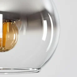 hofstein Suspension Verre 15 cm Koyoto Acier inoxydable, Noir, 1 lumière