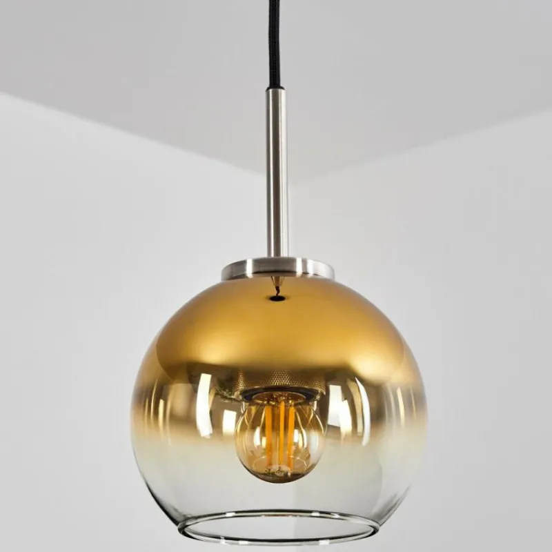 hofstein Suspension Verre 15 cm Koyoto Noir, Argenté, 1 lumière