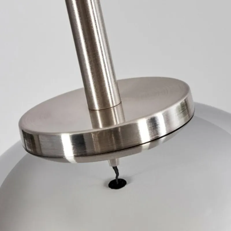 Suspension Verre Fumé-hofstein Suspension Verre 15 cm Koyoto Noir, Argenté, 1 lumière