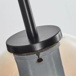 hofstein Suspension Verre 15 cm Koyoto Acier inoxydable, Noir, 1 lumière