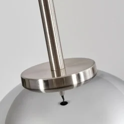 Suspension Verre Fumé-hofstein Suspension Verre 15 cm Koyoto Noir, Argenté, 1 lumière