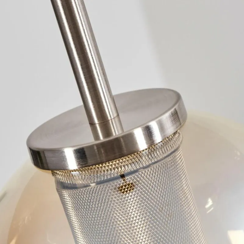 hofstein Suspension Verre 15 cm Koyoto Noir, Argenté, 1 lumière