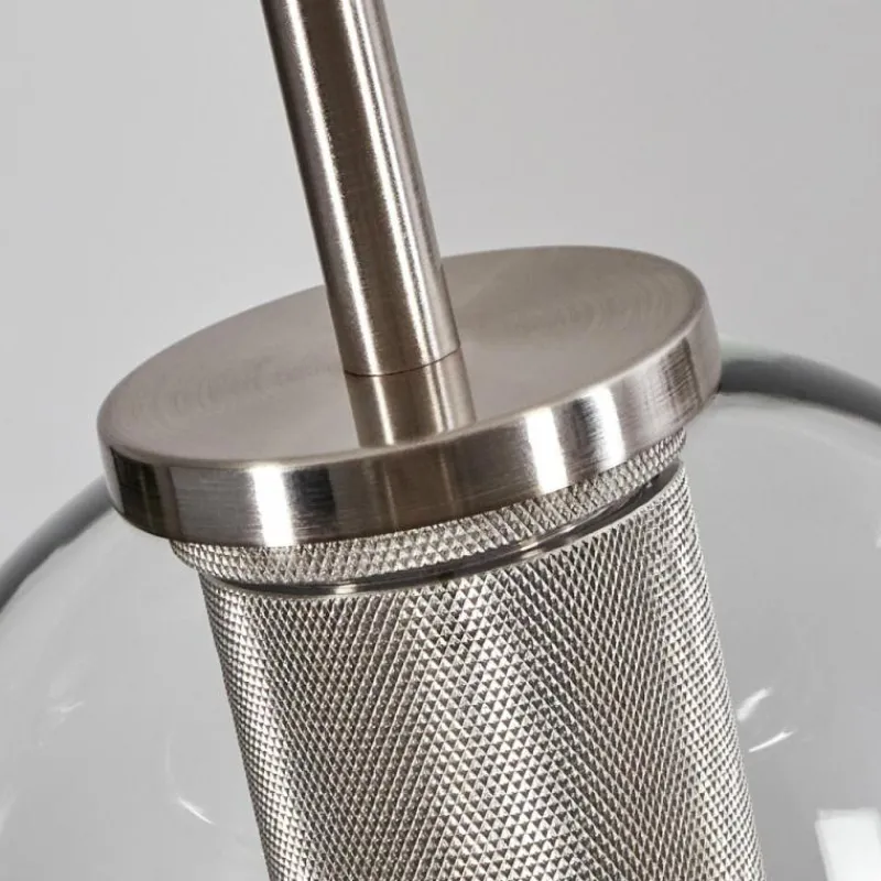 hofstein Suspension Verre 15 cm Koyoto Noir, Argenté, 1 lumière